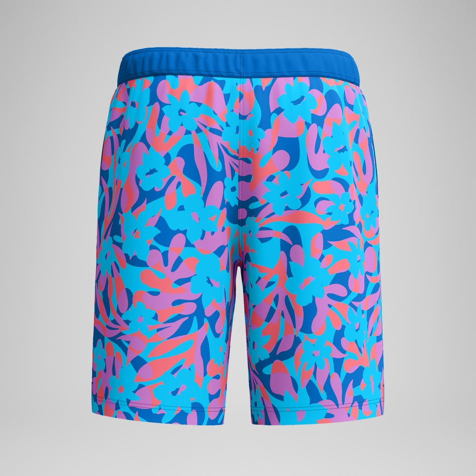 Bondi Bedruckte Badeshorts 50 cm Blau/Pink für Herren