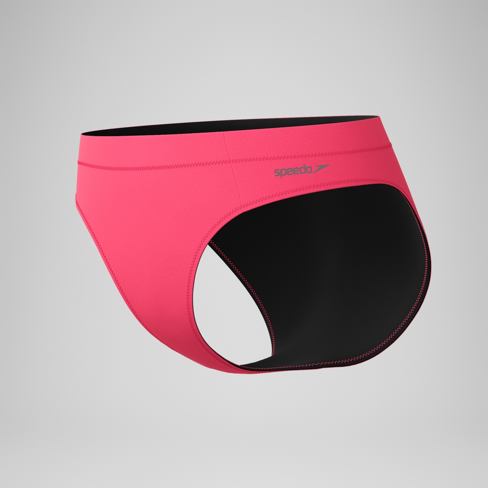 Einfarbige klassische Bikinihose Rosa für Damen