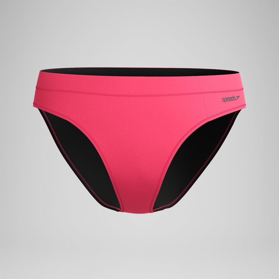 Einfarbige klassische Bikinihose Rosa für Damen