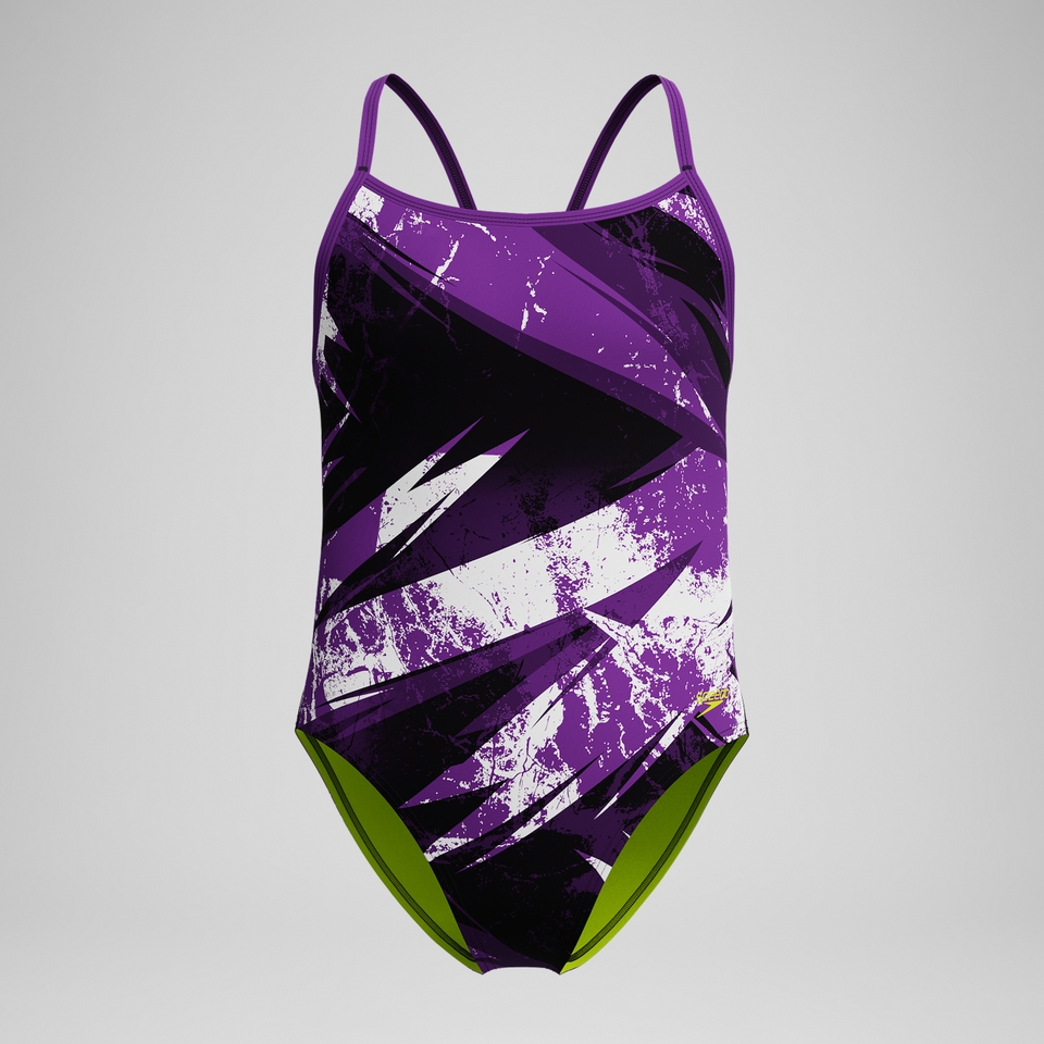 Girl's Bolted Flyback One Piece Black/Red