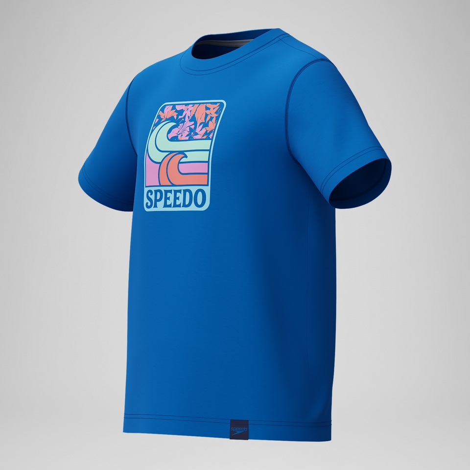 SPEEDO S/S GRAPHIC SWIM TEE DARK BLUE