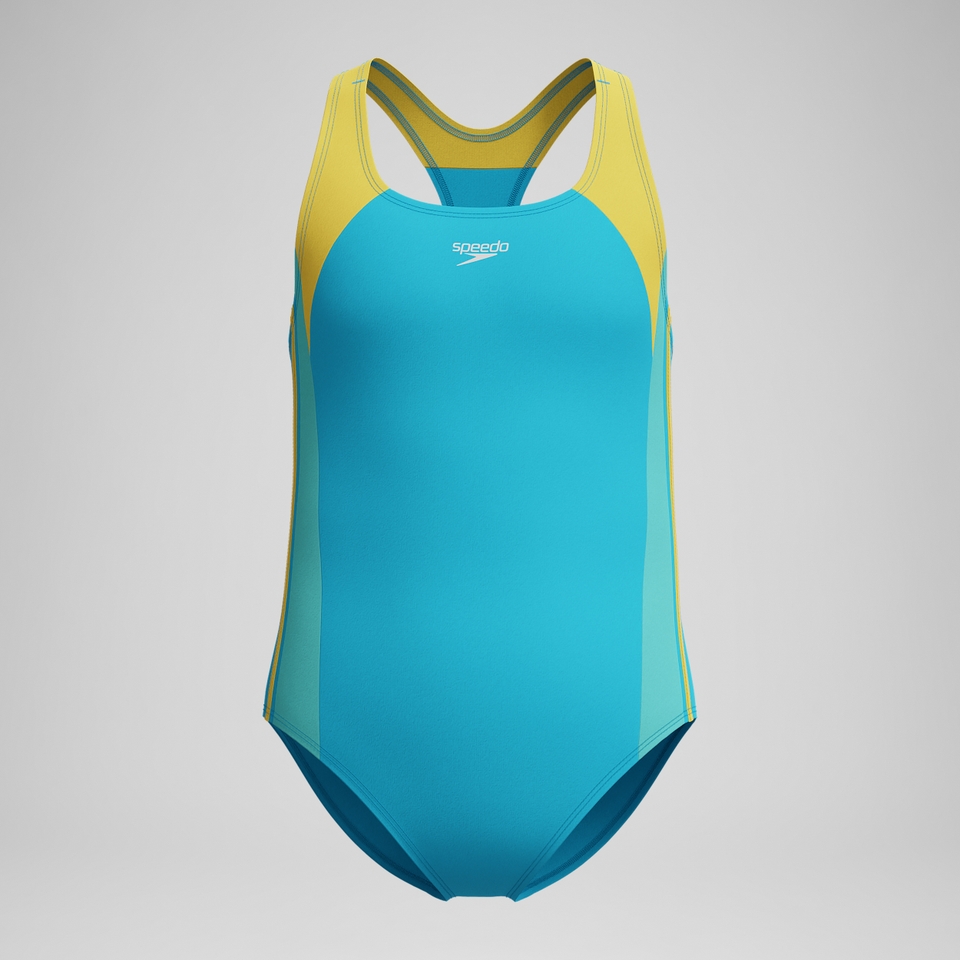 Girls Infinity Splice One Piece Blue/Yellow