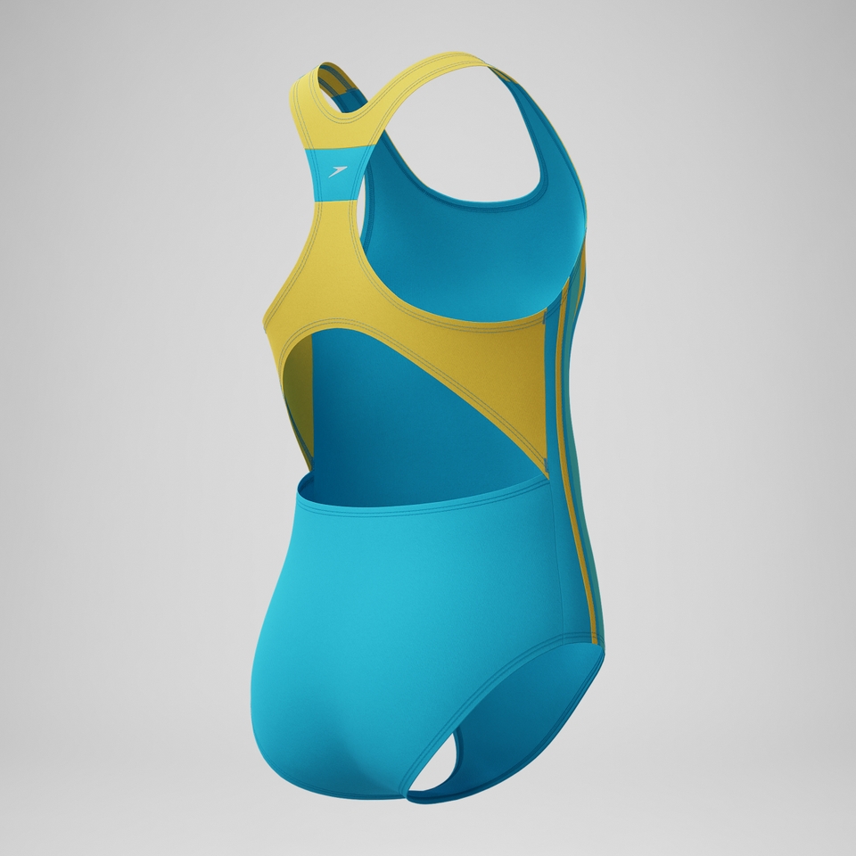 Girls Infinity Splice One Piece Blue/Yellow