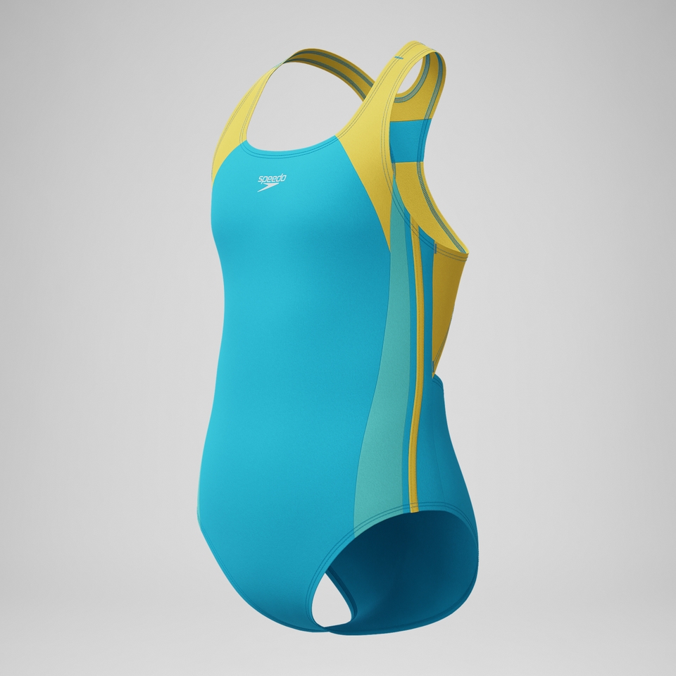 Girls Infinity Splice One Piece Blue/Yellow