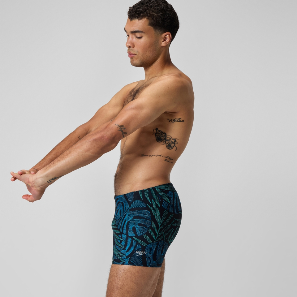 Beachstar Bedruckte Aquashorts Schwarz für Herren