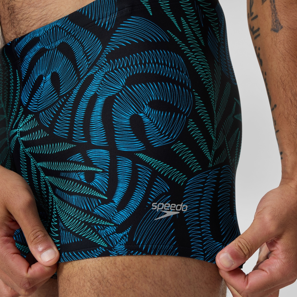 Beachstar Bedruckte Aquashorts Schwarz für Herren