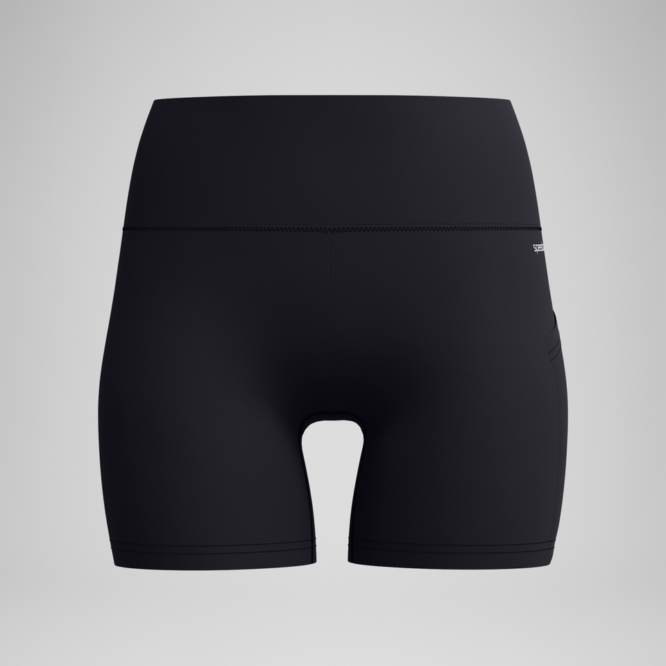 Einfarbige Badeshorts 13 cm Grün für Damen