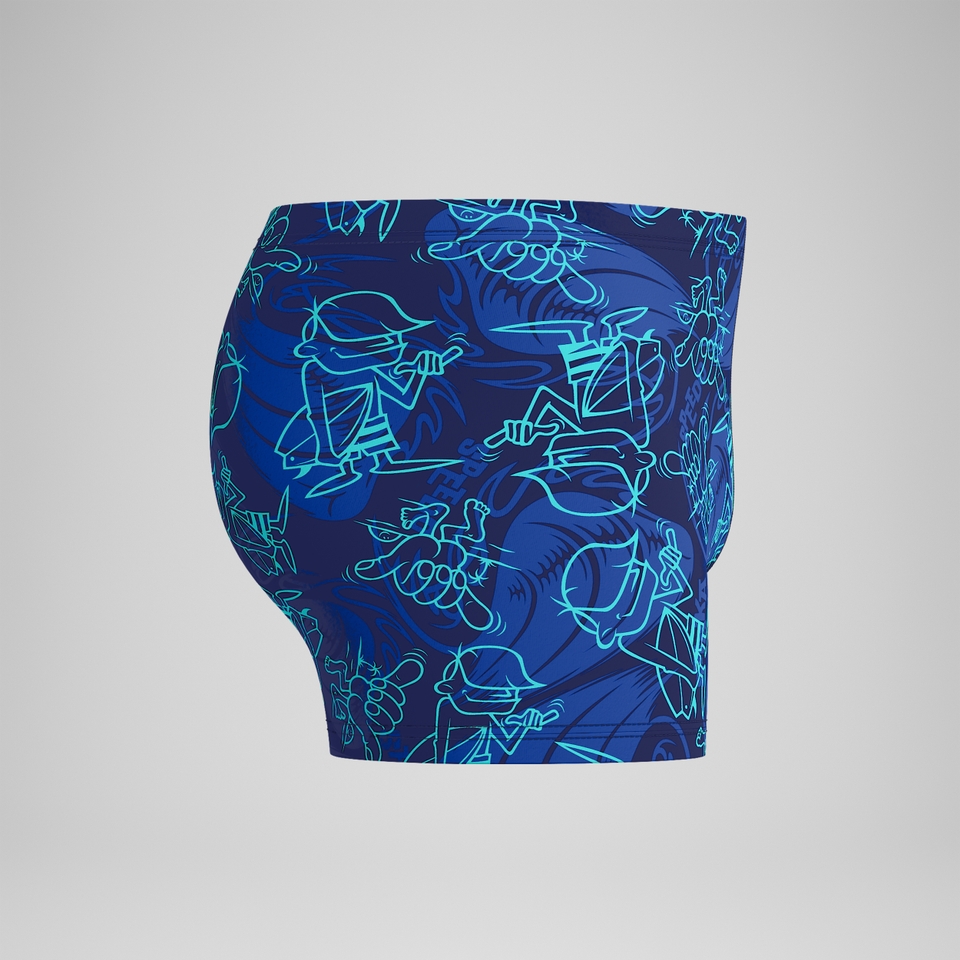 Square Leg Beachstar à motif imprimé pour hommes, bleu