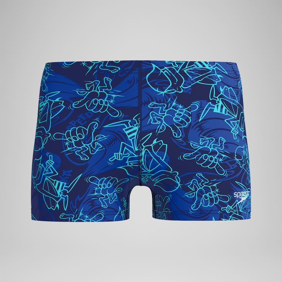 Square Leg Beachstar à motif imprimé pour hommes, bleu