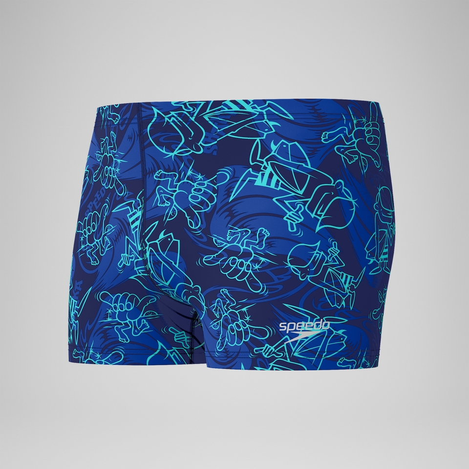 Square Leg Beachstar à motif imprimé pour hommes, bleu