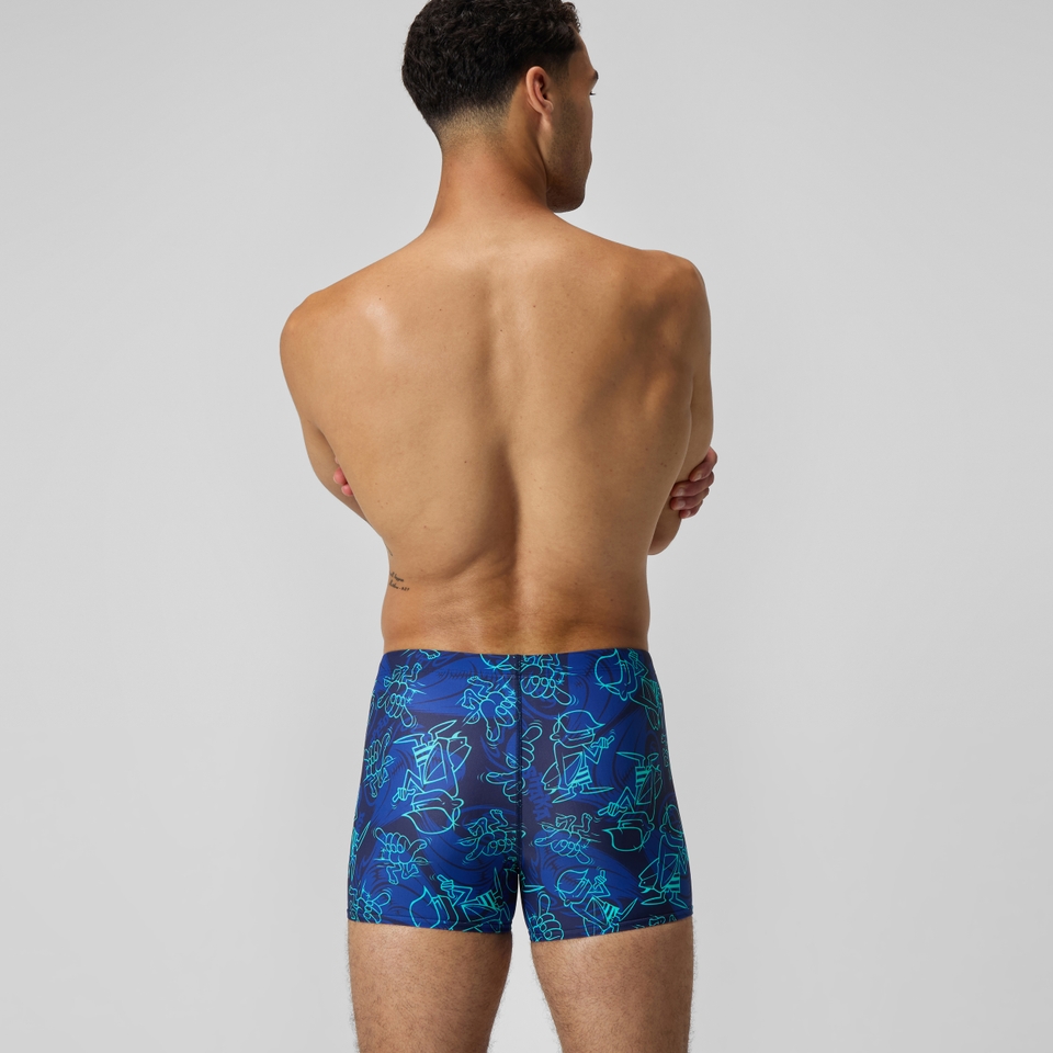 Square Leg Beachstar à motif imprimé pour hommes, bleu