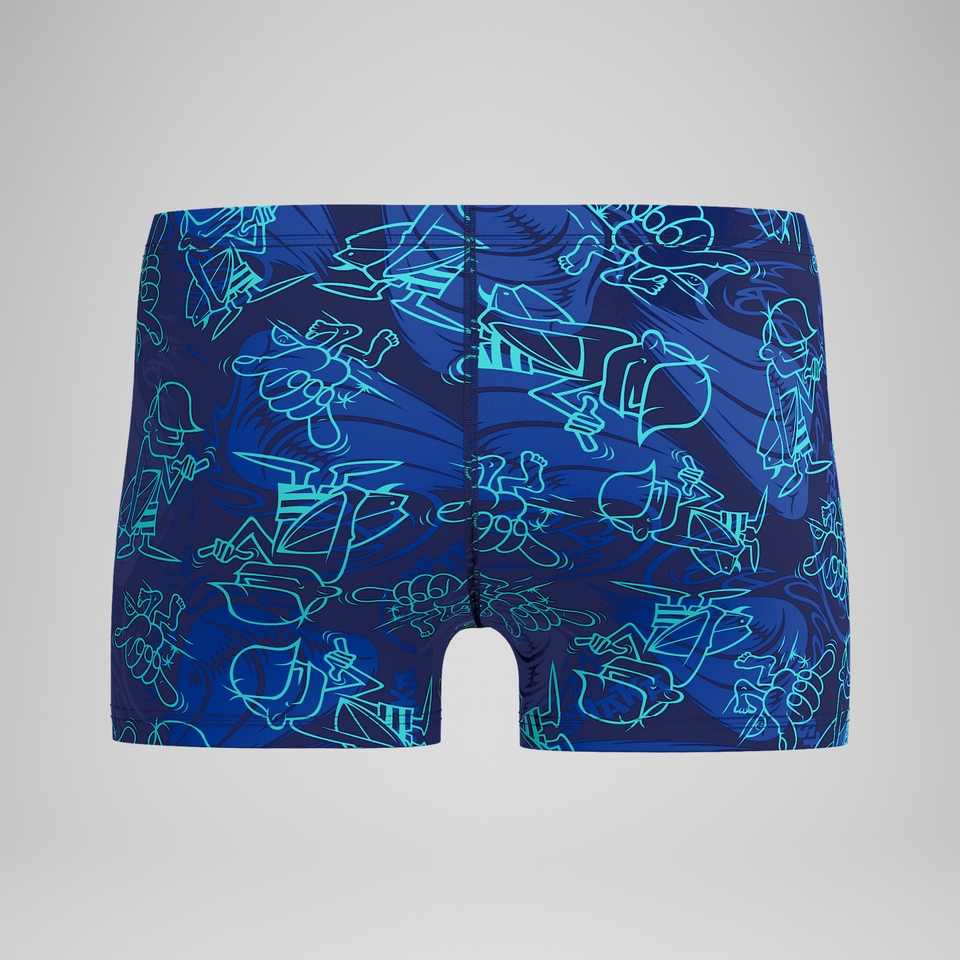 Square Leg Beachstar à motif imprimé pour hommes, bleu