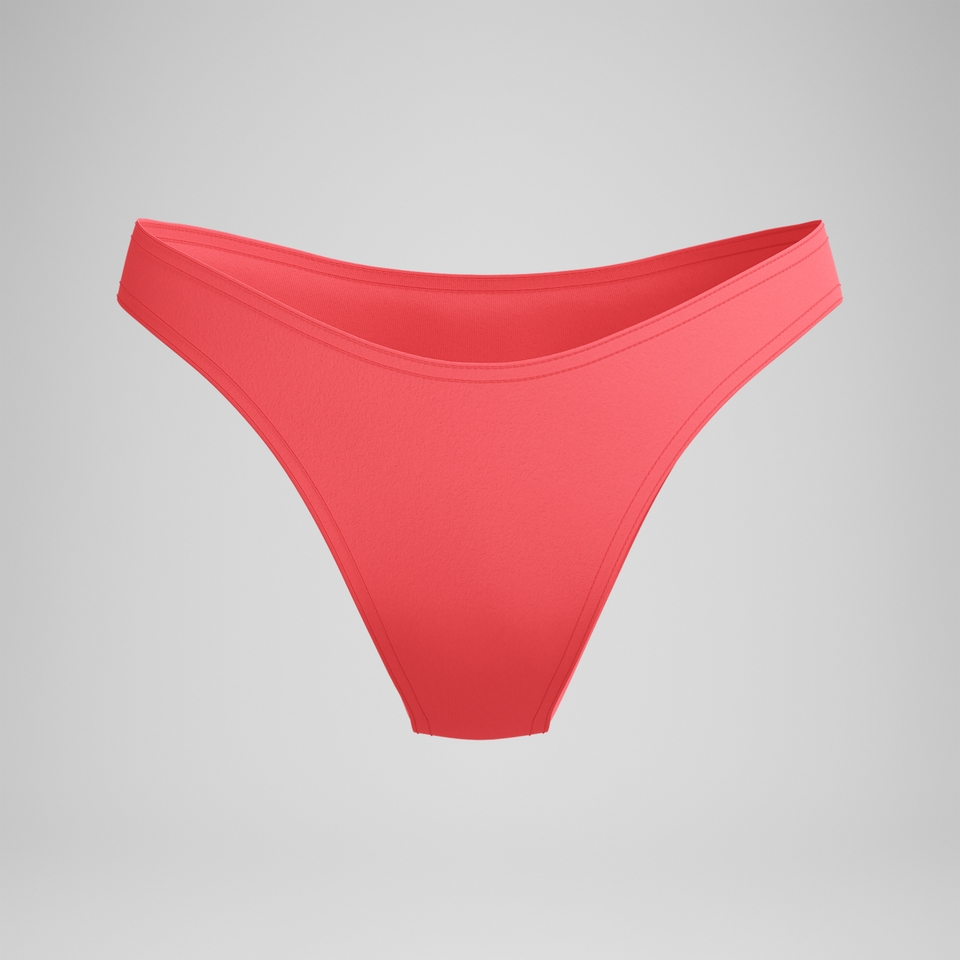 FLU3NTE Bikinihose mit rundem Beinausschnitt Koralle für Damen