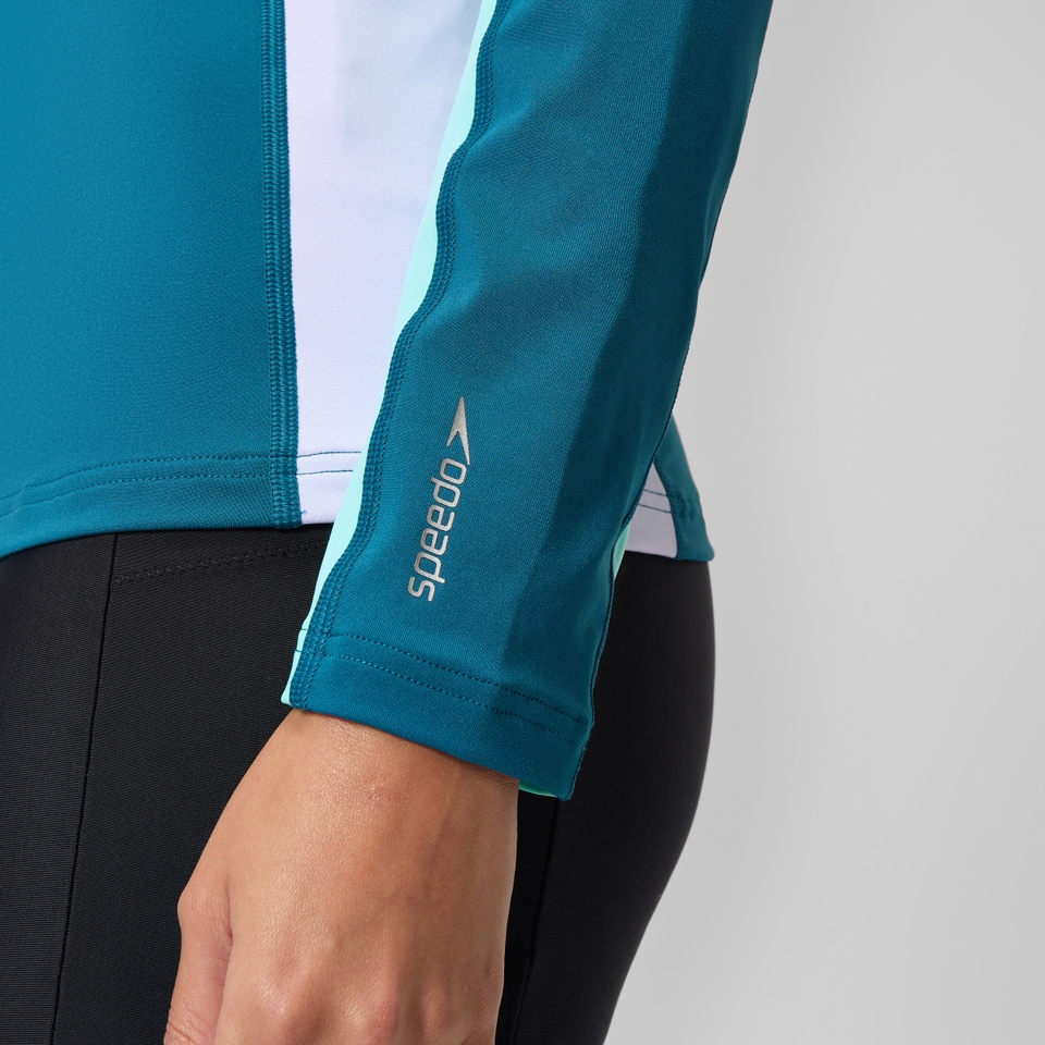 Women's Long Sleeve Rash Top Teal/Turquoise