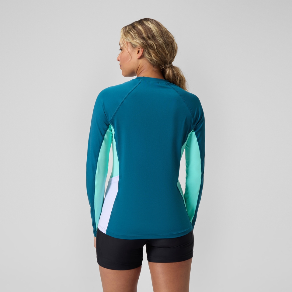 Women's Long Sleeve Rash Top Teal/Turquoise