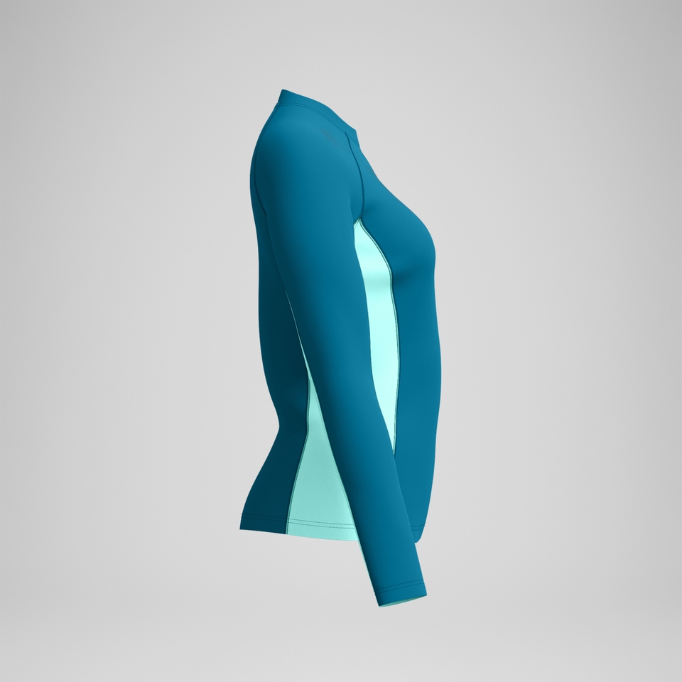 Women's Long Sleeve Rash Top Teal/Turquoise