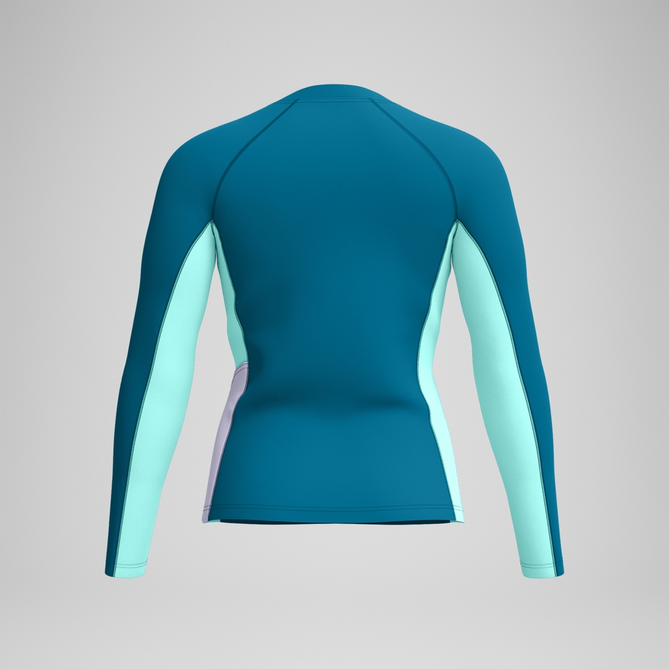 Women's Long Sleeve Rash Top Teal/Turquoise