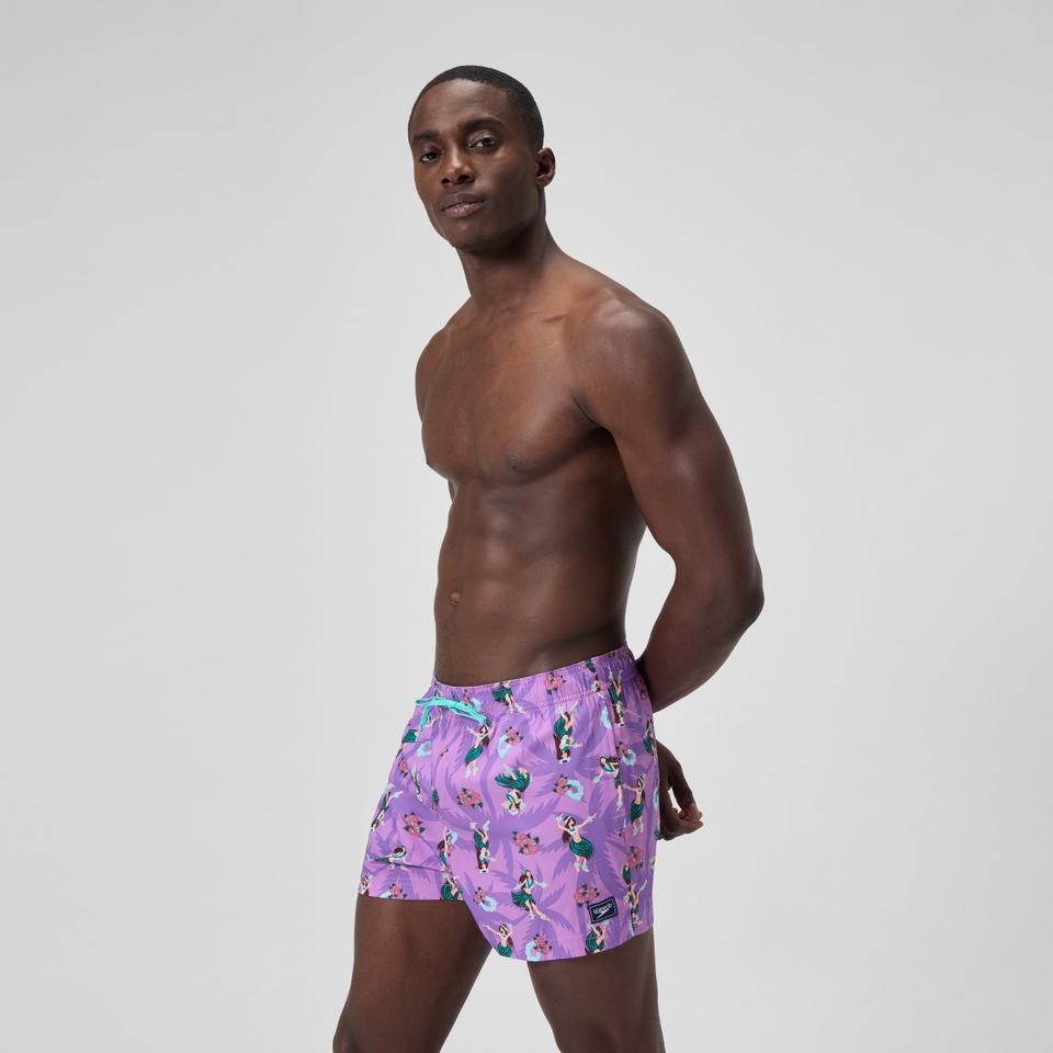 Men's Printed 14'' Redondo Edge Swim Shorts Pink
