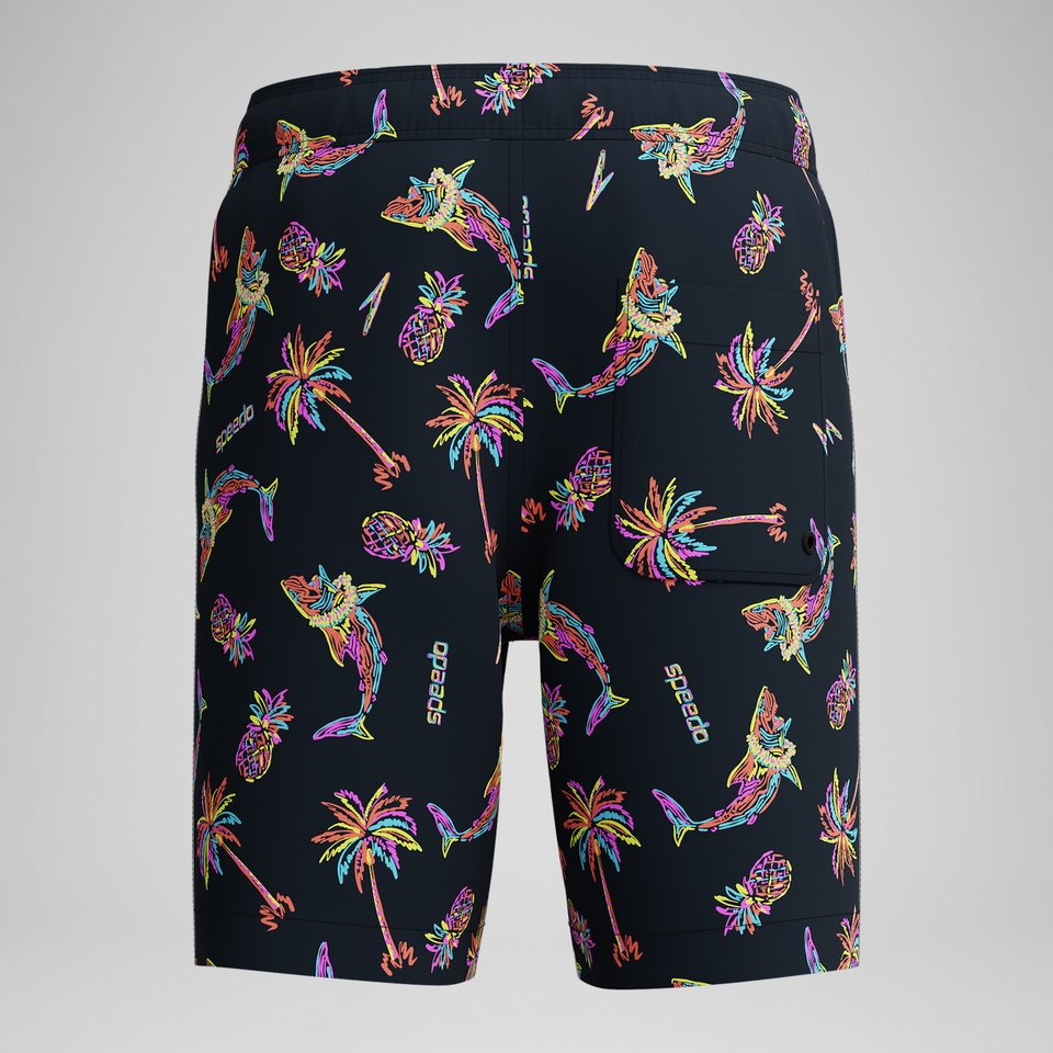 Boy's Print Jammer Navy