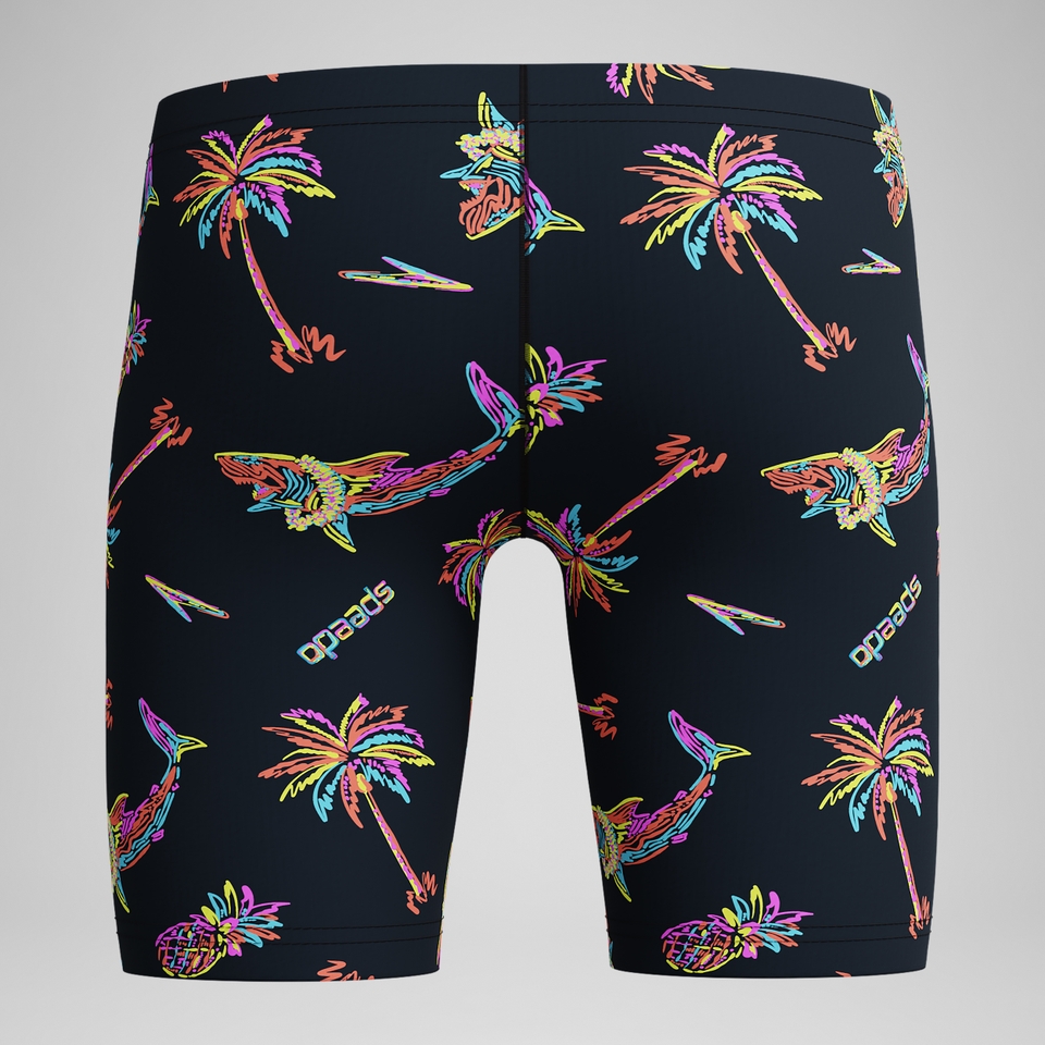 Boy's Print Jammer Black