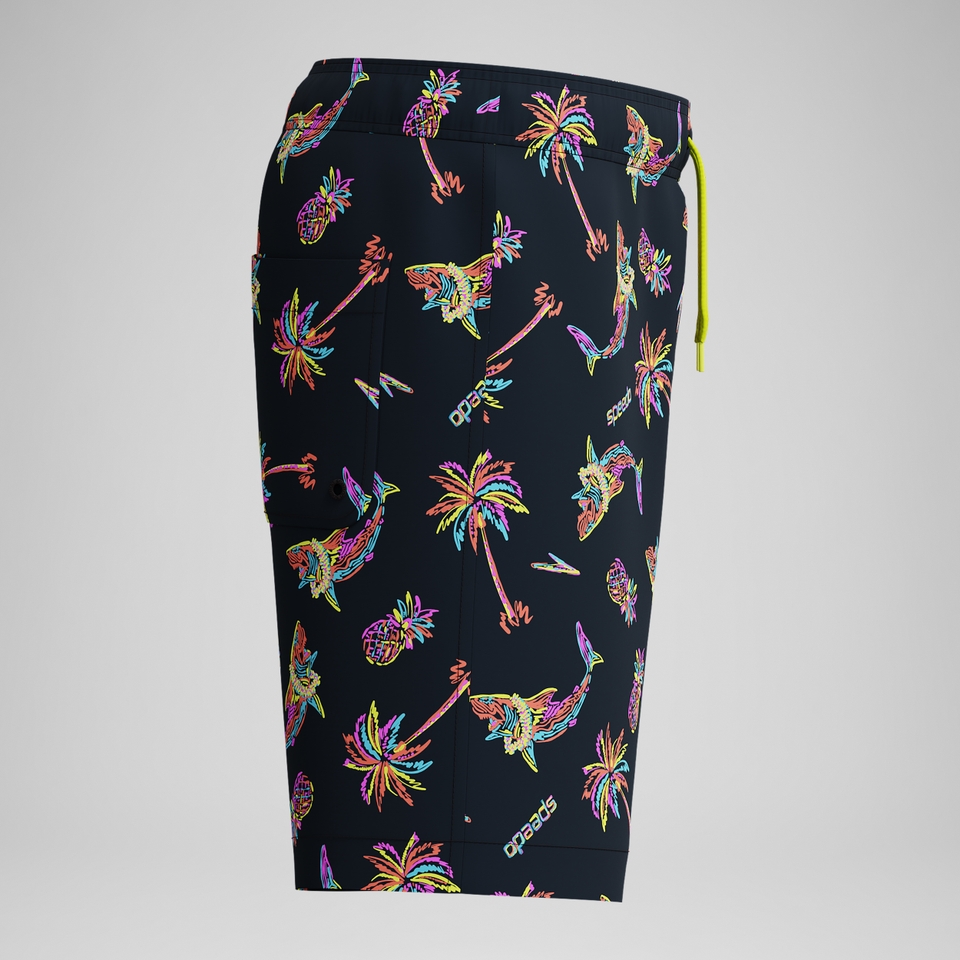 Boy's Print Jammer Navy