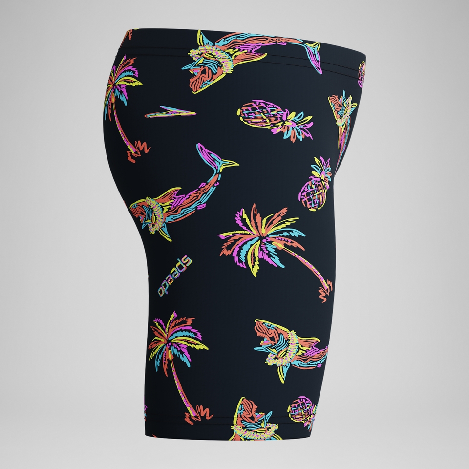Boy's Print Jammer Black