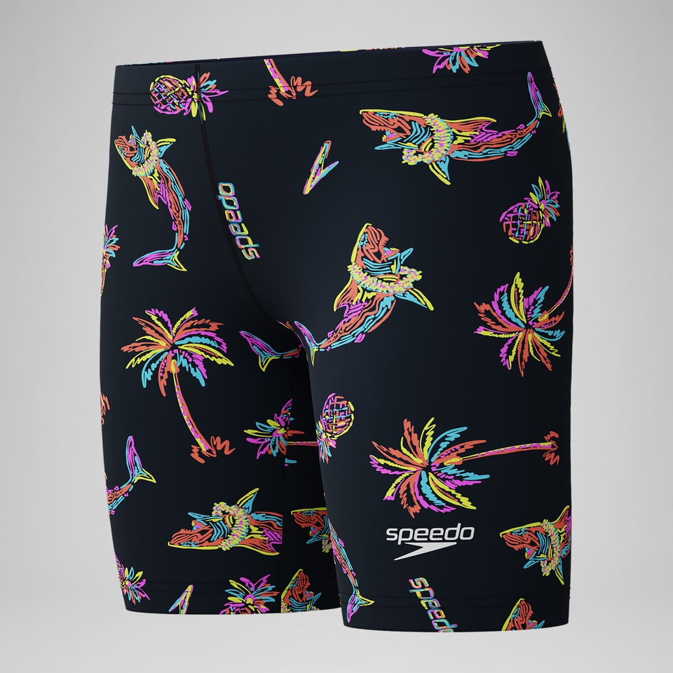 Boy's Print Jammer Black