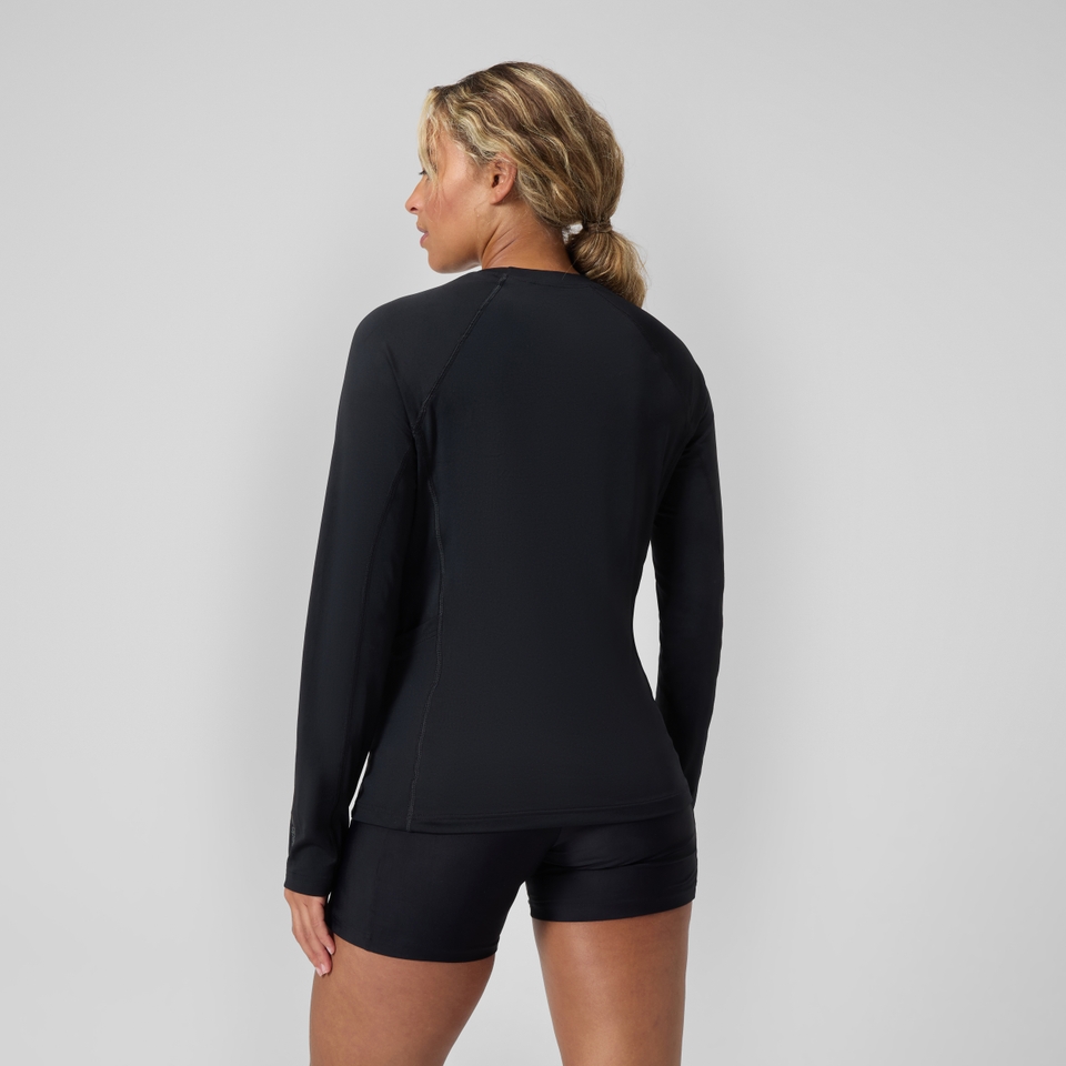 Women's Long Sleeve Swim Top Black