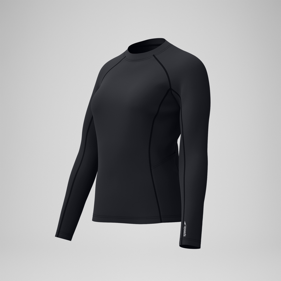 Women's Long Sleeve Swim Top Black