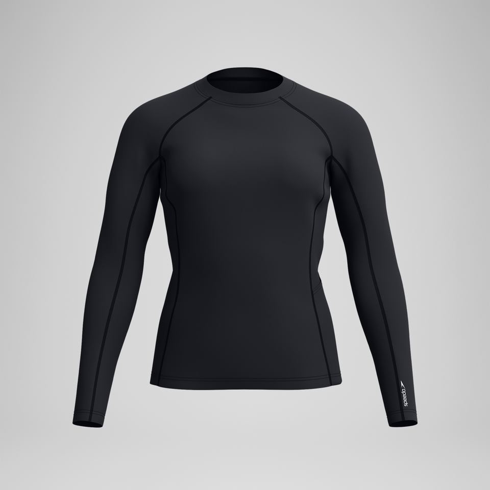 Women's Long Sleeve Swim Top Black