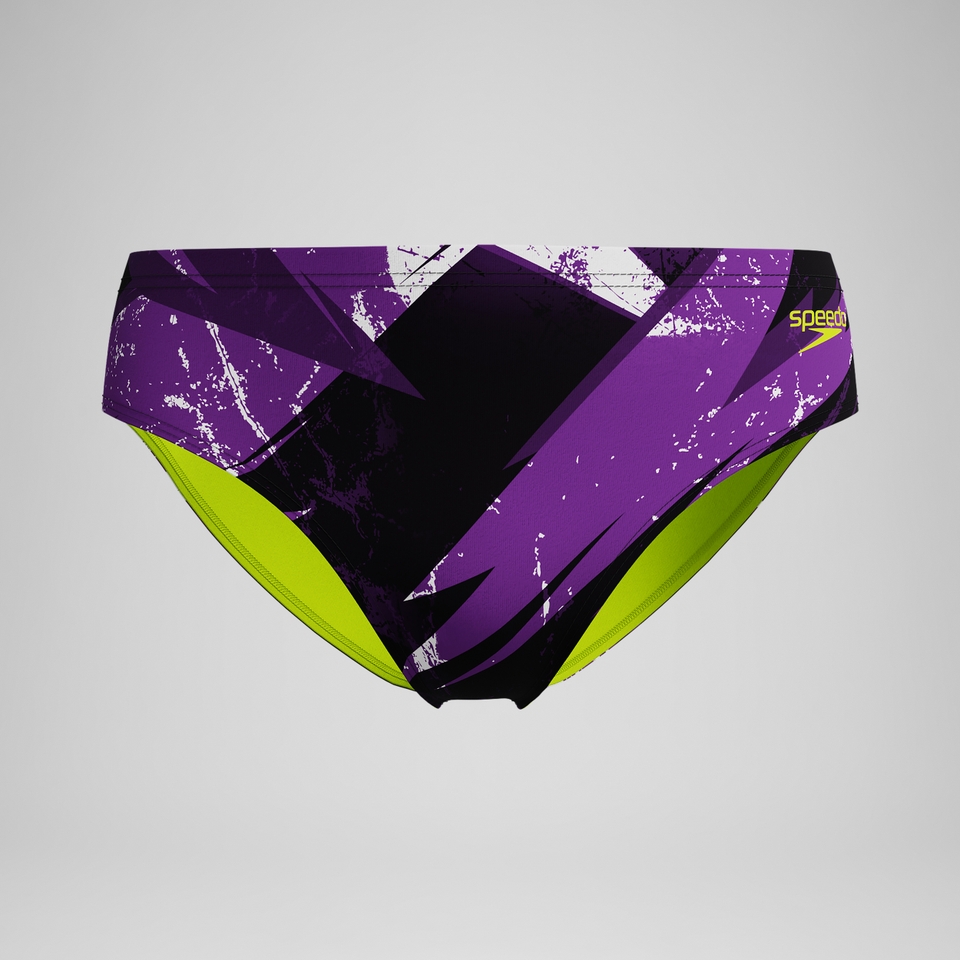 Boys Bolted Brief Purple