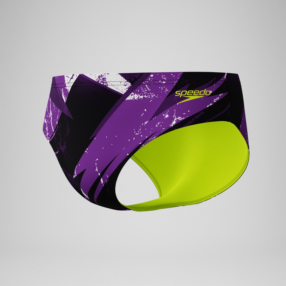 Boys Bolted Brief Purple