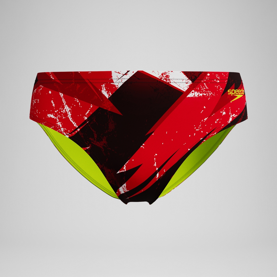 Boys Bolted Brief Red