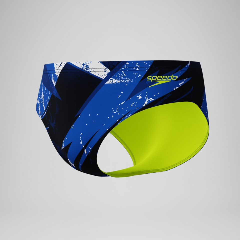 Boys Bolted Brief Blue