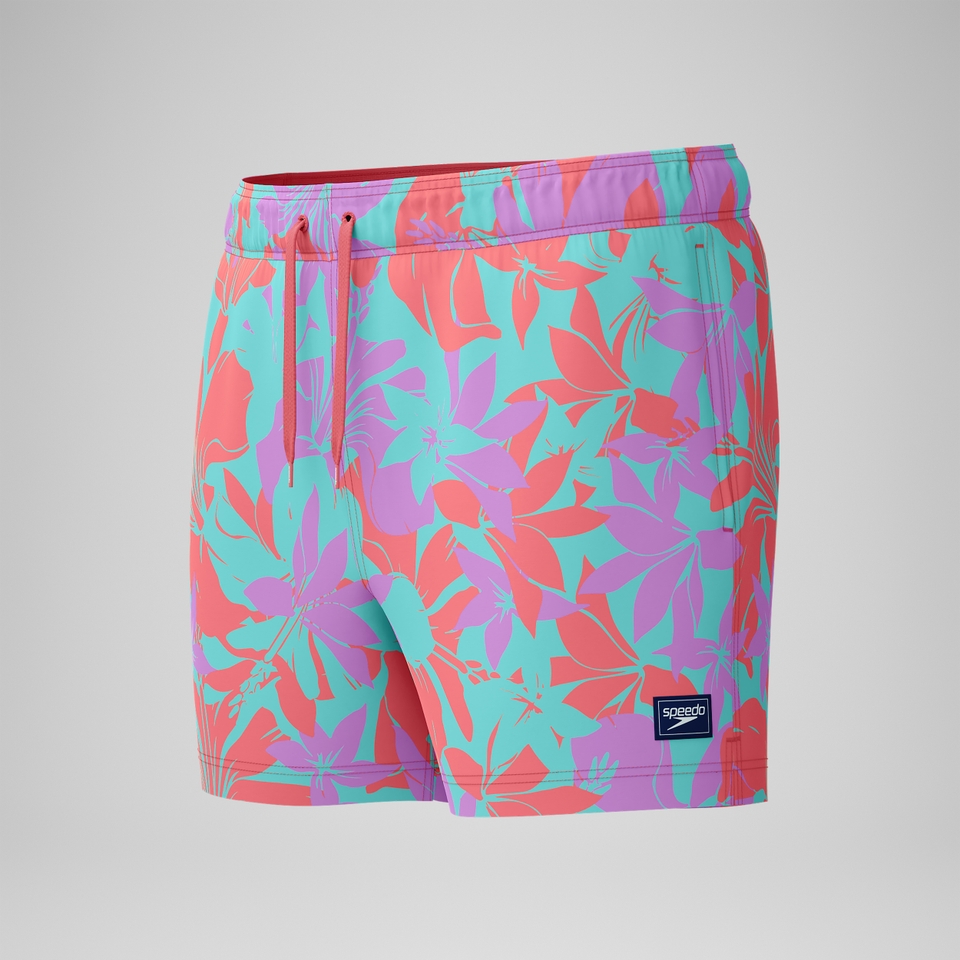 Redondo Edge Bedruckte Badeshorts 35 cm Pink/Orange für Herren
