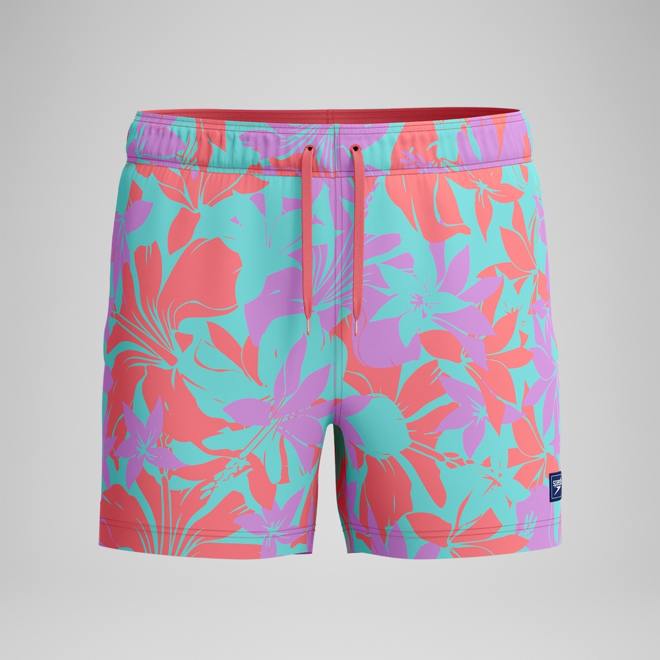 Redondo Edge Bedruckte Badeshorts 35 cm Pink/Orange für Herren