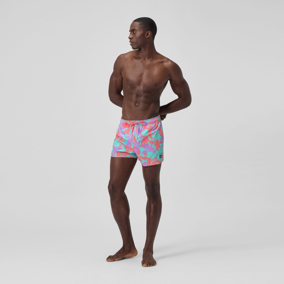 Redondo Edge Bedruckte Badeshorts 35 cm Pink/Orange für Herren