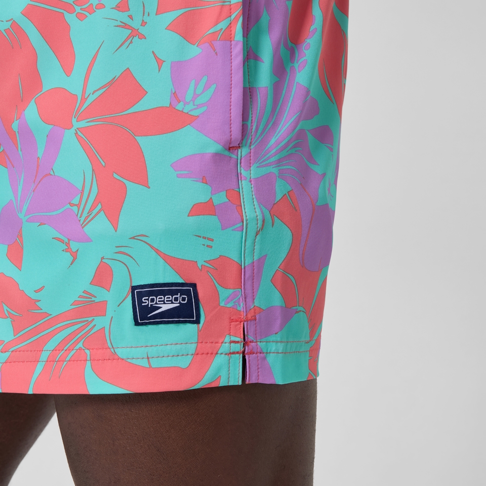 Redondo Edge Bedruckte Badeshorts 35 cm Pink/Orange für Herren