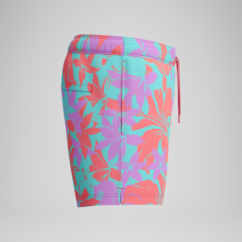 Redondo Edge Bedruckte Badeshorts 35 cm Pink/Orange für Herren