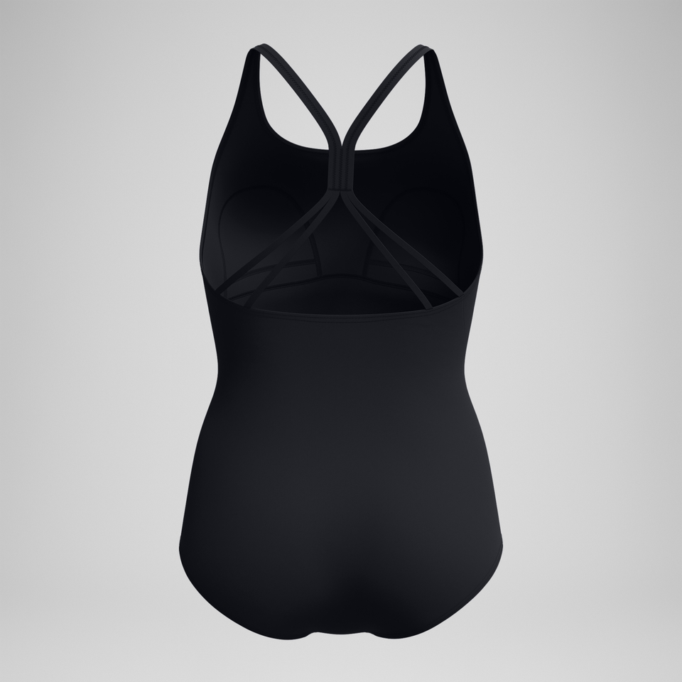 Women's Conservative Leg One Piece Black
