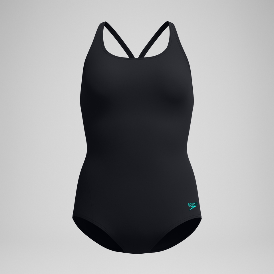Women's Conservative Leg One Piece Black