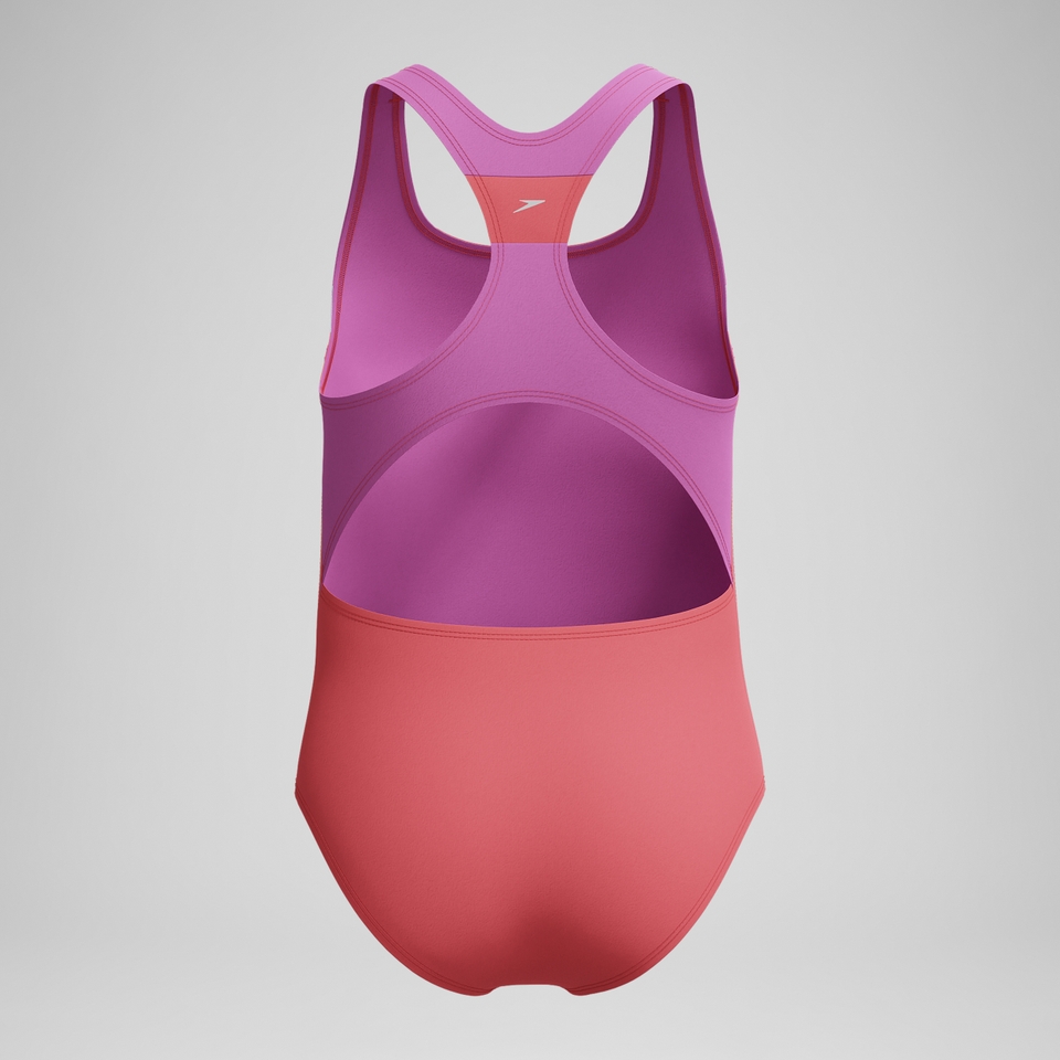 Girls Infinity Splice One Piece Pink/Coral