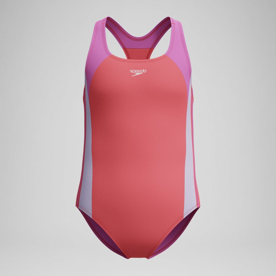 Girls Infinity Splice One Piece Pink/Coral