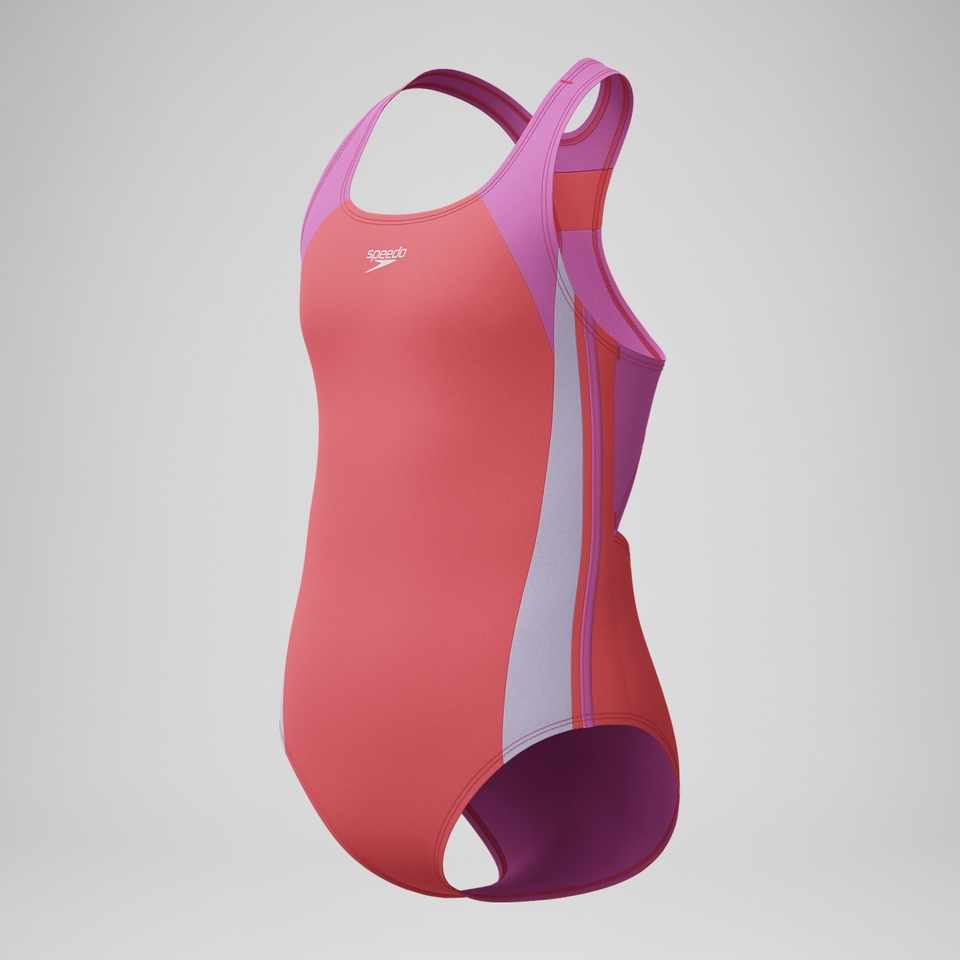 Girls Infinity Splice One Piece Pink/Coral