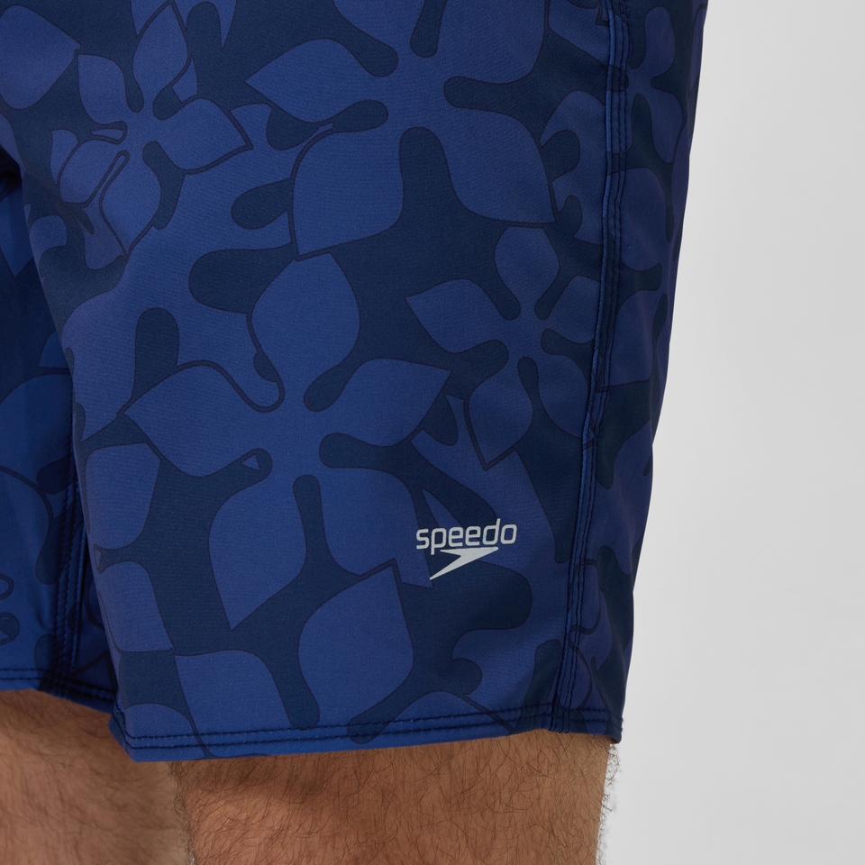 Lookout Bedruckte Badeshorts 45 cm Marineblau für Herren