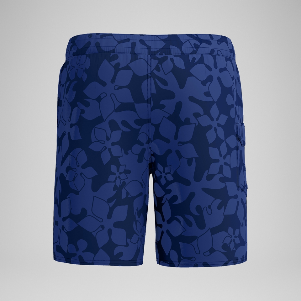 Lookout Bedruckte Badeshorts 45 cm Marineblau für Herren