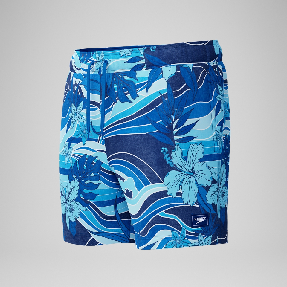 Men's Print Redondo Edge Volley 16"Swim Trunks Blue