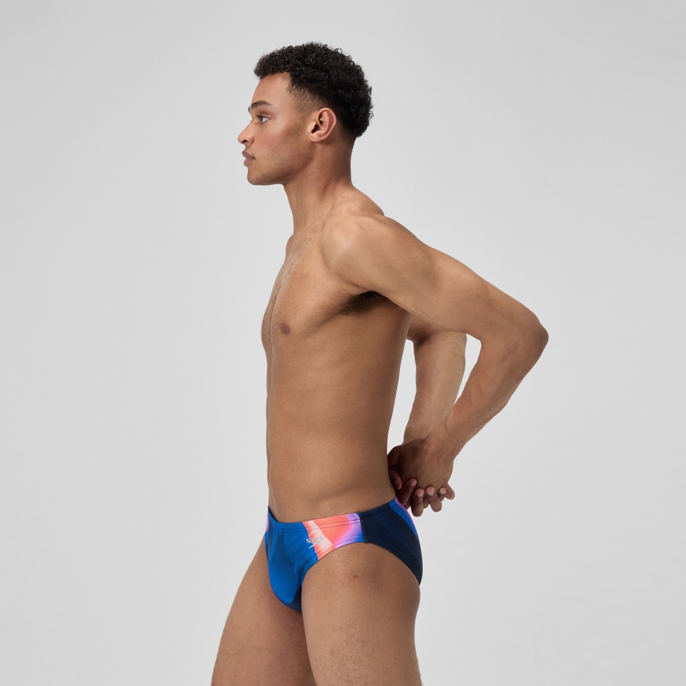 Men's Print Beachstar 2" Brief Blue/Orange