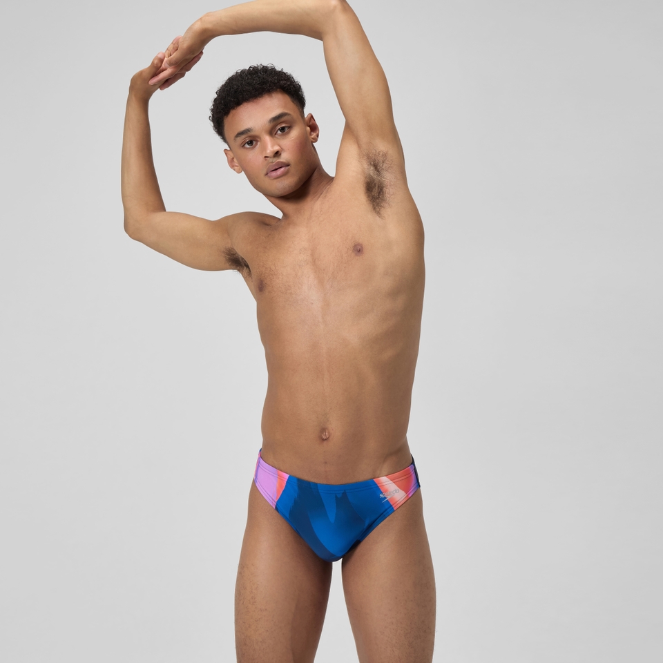 Men's Print Beachstar 2" Brief Blue/Orange