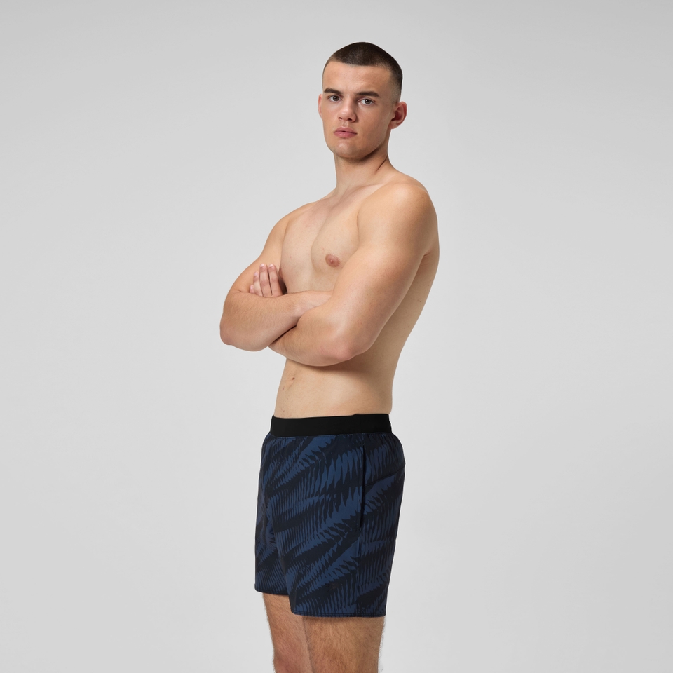 Men's Print Volley 16" Swim Trunks Black/Gray